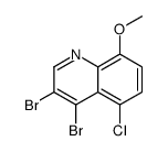 5-Chloro-3,4-dibromo-8-methoxyquinoline Structure