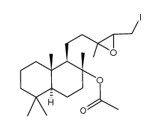 [1R-[1R-(2α,2β,4aβ,8aα)]]-1-(5-iodo-3,4-epoxy-3-methylpentyl)-decahydro-2,5,5,8a-tetramethyl-2-naphthalenol acetate Structure