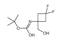 N-[3,3-二氟-1-(羟甲基)环丁基]氨基甲酸叔丁酯结构式