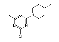 2-chloro-4-methyl-6-(4-methylpiperidin-1-yl)pyrimidine结构式