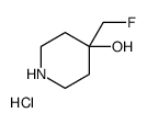 4-(fluoromethyl)piperidin-4-ol,hydrochloride structure