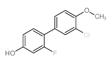 4-(3-氯-4-甲氧基苯基)-3-氟苯酚结构式