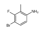 4-溴-3-氟-2-甲基苯胺结构式