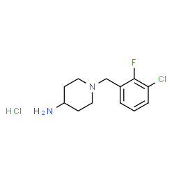 1-(3-Chloro-2-fluorobenzyl)piperidin-4-amine dihydrochloride structure