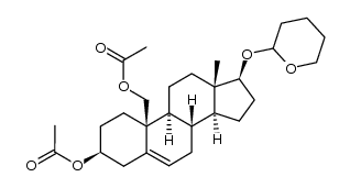 3β,19-O,O'-diacetyl-17β-O''-(tetrahydropyranyl)androst-5-ene-3β,17β,19-triol结构式