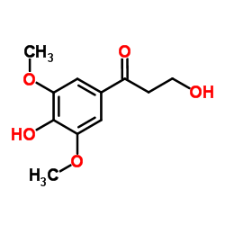 3-羟基-1-(4-羟基-3,5-二甲氧基苯基)丙-1-酮结构式
