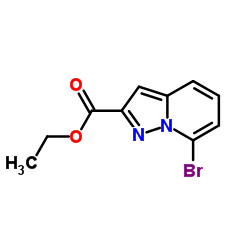 7-溴吡唑并[1,5-a]吡啶-2-羧酸乙酯结构式