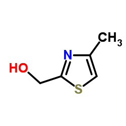 (4-甲基-1,3-噻唑-2-基)甲醇结构式