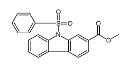 methyl 9-(benzenesulfonyl)carbazole-2-carboxylate Structure