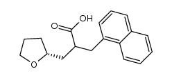 2-[(naphthalen-1-yl)methyl]-3-[(R)-tetrahydrofuran-2-yl]propanoic acid结构式