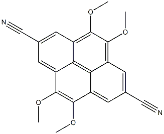 4,5,9,10-tetramethoxypyrene-2,7-dicarbonitrile结构式