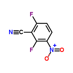 2,6-二氟-3-硝基苯甲腈结构式