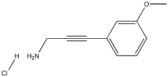 3-(3-甲氧基苯基)丙-2-炔-1-胺盐酸盐结构式