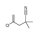 4-chloro-2,2-dimethylpent-4-enenitrile结构式