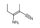 3-amino-2-methylpent-2-enenitrile结构式