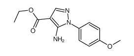 5-氨基-1-(4-甲氧基苯基)吡唑-4-羧酸乙酯结构式