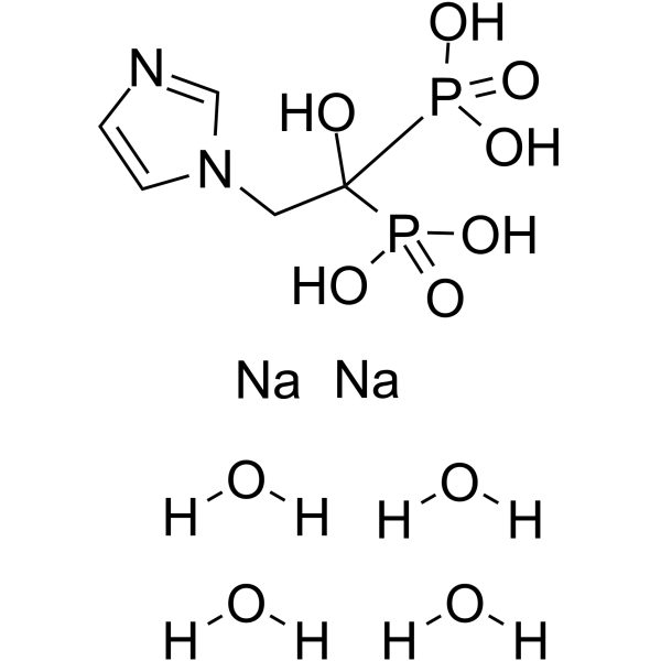 Zoledronic Acid, Disodium Salt, Tetrahydrate Structure