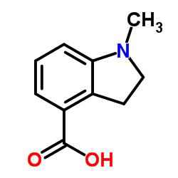 1-甲基吲哚啉-4-羧酸结构式