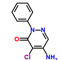 5-氨基-4-氯-2-苯基-3(2H)-哒嗪酮结构式