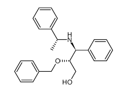 (2R,3S)-2-(benzyloxy)-3-phenyl-3-(((R)-1-phenylethyl)amino)propan-1-ol结构式