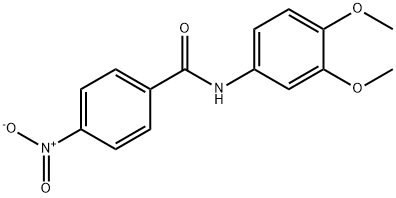 N-(3,4-二甲氧基苯基)-4-硝基苯甲酰胺结构式