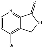 4-溴-5,6-二氢-吡咯并[3,4-B]吡啶-7-酮结构式