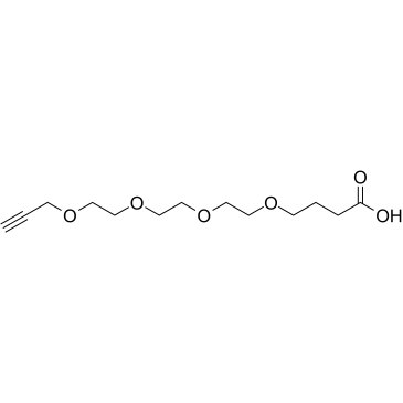 Propargyl-PEG4-(CH2)3-acid Structure