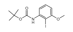 1-tert-butoxycarbonyl-2-iodo-3-methoxyaniline结构式