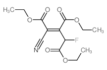 1,2,3-triethyl (E)-1-cyano-3-fluoro-prop-1-ene-1,2,3-tricarboxylate Structure