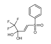 4-(benzenesulfonyl)-1,1,1-trifluorobut-3-ene-2,2-diol Structure