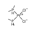 cis-dichlorobis(trimethylphosphine)platinum(II)结构式