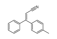 3-(4-methylphenyl)-3-phenylprop-2-enenitrile结构式