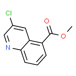 3-氯喹啉-5-羧酸甲酯结构式