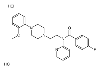 4-fluoro-N-[2-[4-(2-methoxyphenyl)piperazin-1-yl]ethyl]-N-pyridin-2-ylbenzamide,dihydrochloride Structure