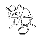 [Nd(bis(2-pyridine carboxaldehyde) ethylenediimine)(NO3)3]结构式