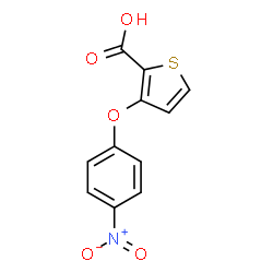 3-(4-硝基苯氧基)噻吩-2-羧酸结构式