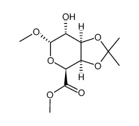 alpha-D-Galactopyranosiduronic acid, methyl 3,4-O-(1-methylethylidene)-, methyl ester structure