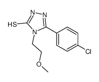 5-(4-氯苯基)-4-(2-乙氧基乙基)-4H-[1,2,4]噻唑-3-硫醇结构式
