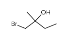 1-bromo-2-methyl-butan-2-ol Structure
