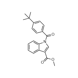 1-(4-(叔丁基)苯甲酰基)-1H-吲哚-3-羧酸甲酯结构式
