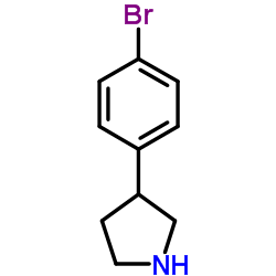 3-(4-溴苯基)-吡咯烷结构式