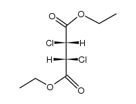 diethyl ester of/the/ racemic dichloro-succinic acid结构式