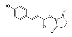 (2,5-dioxopyrrolidin-1-yl) 3-(4-hydroxyphenyl)prop-2-enoate结构式