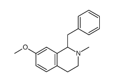 1-benzyl-7-methoxy-2-methyl-1,2,3,4-tetrahydro-isoquinoline结构式