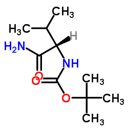 N-叔丁氧羰基-L-缬氨酰胺结构式