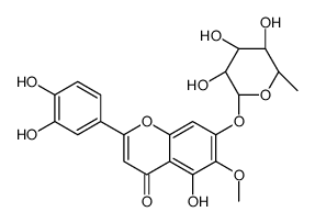 6-methoxyluteolin 7-α-L-rhamnoside结构式