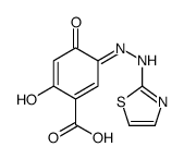6-hydroxy-4-oxo-3-(1,3-thiazol-2-ylhydrazinylidene)cyclohexa-1,5-diene-1-carboxylic acid Structure