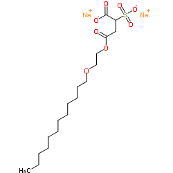 聚环氧乙烷磺基琥珀酸月桂基钠结构式