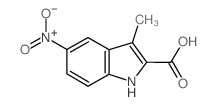 3-Methyl-5-nitro-1H-indole-2-carboxylic acid结构式