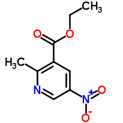 Ethyl 2-methyl-5-nitro-3-pyridinecarboxylate Structure